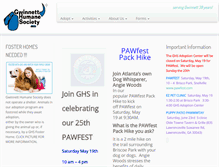 Tablet Screenshot of gwinnetthumane.com